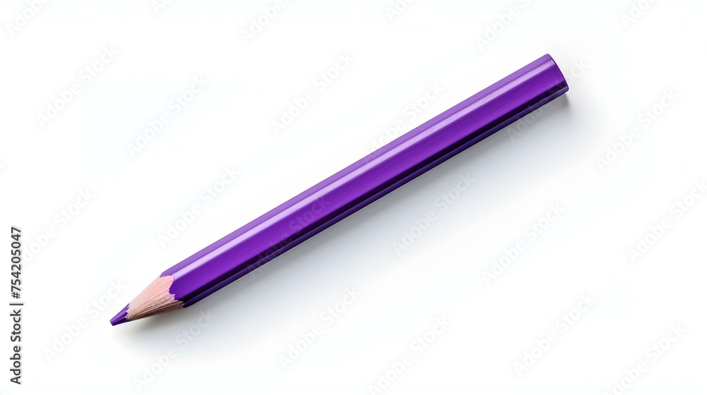 Purple Pencil on a white Background. Education Template with Copy Space Purple Pencil on a white Background. Education Template with Copy Space