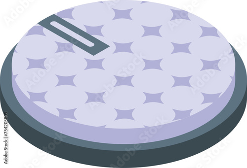 Makeup removal pad icon isometric vector. Cotton material. Cleaning cosmetic