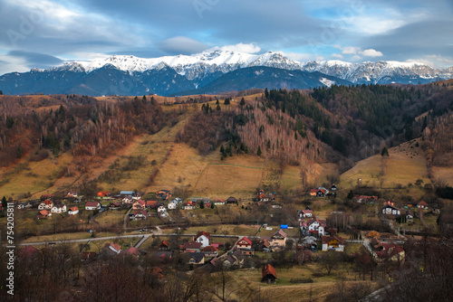 Obraz na płótnie Scenic landscape of Bucegi mountains in the Romanian Carpathians w salonie