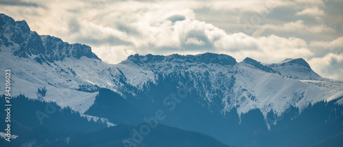 Obraz na płótnie Scenic landscape of Bucegi mountains in the Romanian Carpathians w salonie