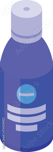 Makeup removal bottle icon isometric vector. Spa cotton pad. Routine cosmetics