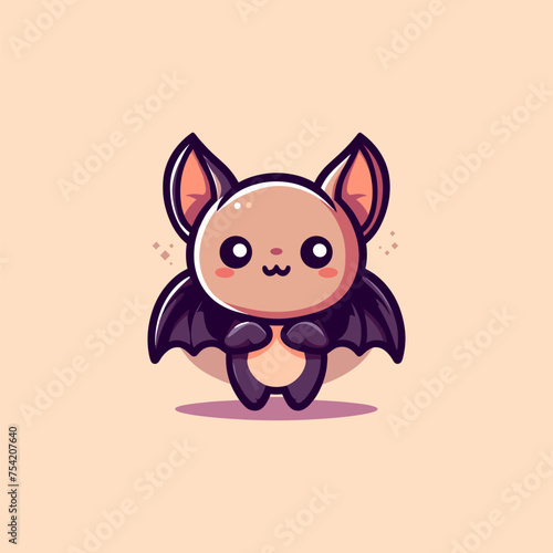 Bat-Cute-Mascot-Logo-Illustration-Chibi-Kawaii is awesome logo  mascot or illustration for your product  company or bussiness