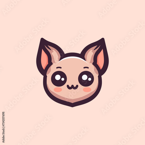 Bat-Cute-Mascot-Logo-Illustration-Chibi-Kawaii is awesome logo, mascot or illustration for your product, company or bussiness