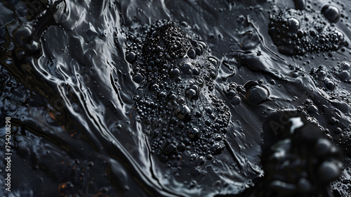 Black oil texture. Black paint 4k background, generative ai