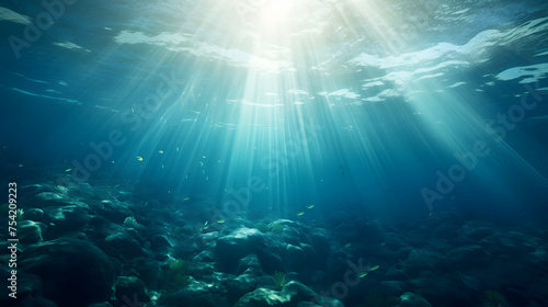 Underwater realistic landscape wallpaper © Oksana