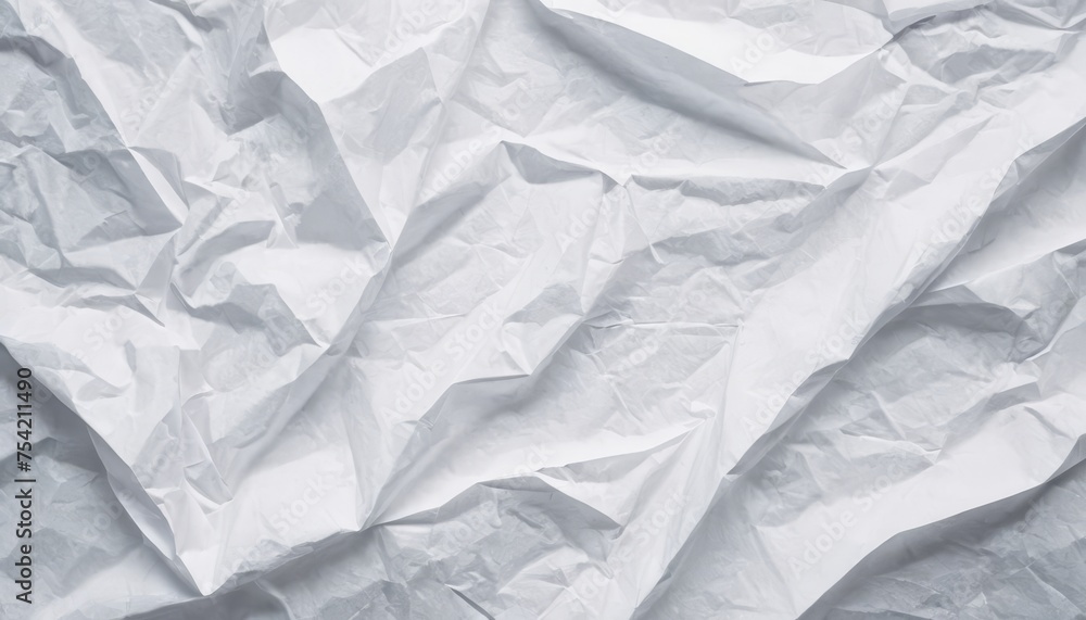 Obraz premium Old white paper texture crumpled and creased paper poster texture background