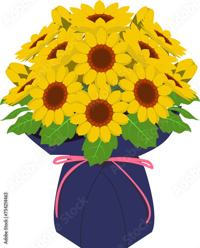 ミニひまわりの花束