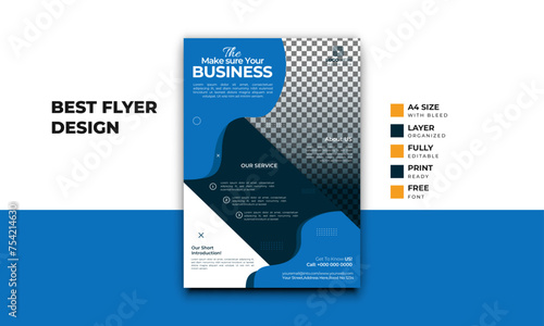 Creative Corporate & Business Flyer Brochure Template Design, abstract business flyer, vector template design. Brochure design, cover, annual report, poster, flyer