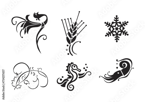 Ornaments and Flourishes Vector