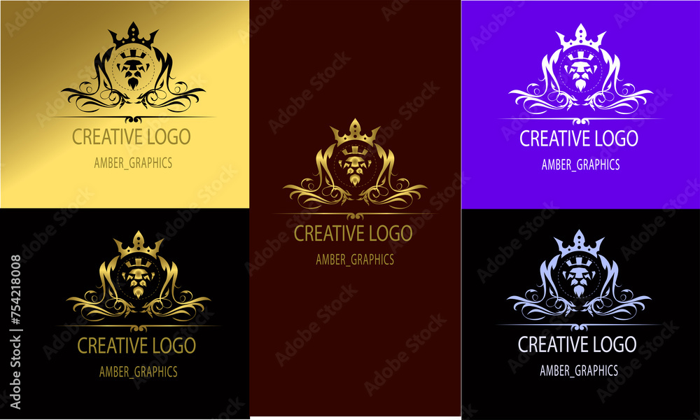Lion Logo Luxury logo, lion logo, creative logo, 