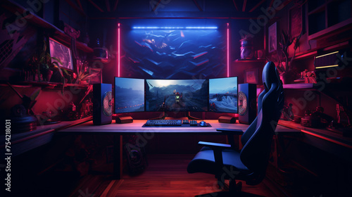 A general view of a professional gamers home office © Anaya