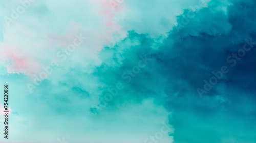 Tranquil harmony of navy and cyan watercolor textures 