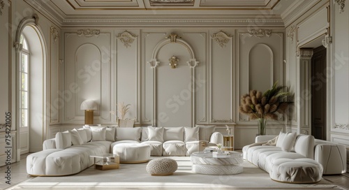 A Living Room Filled With White Furniture