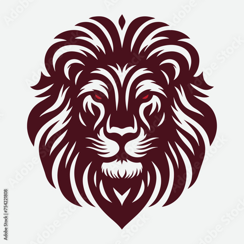 Illustration vector graphic of lion head pattern design. Perfect for logo design.