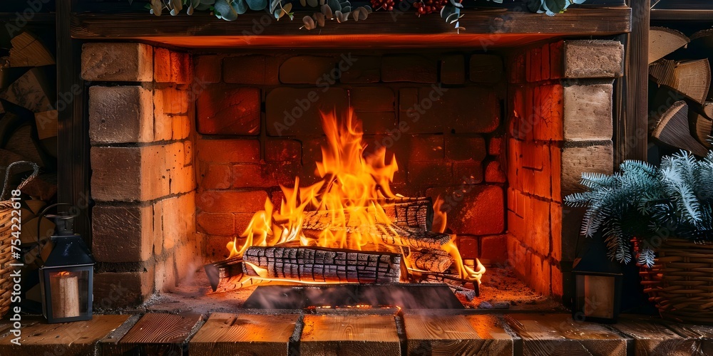 Cozy and inviting traditional fireplace with blank mantlepiece for personalized decor. Concept Home Decor, Fireplace, Mantlepiece, Cozy Living Room, Traditional Style Cozy and inviting traditional fireplace with blank mantlepiece for personalized decor. Concept Home Decor, Fireplace, Mantlepiece, Cozy Living Room, Traditional Style