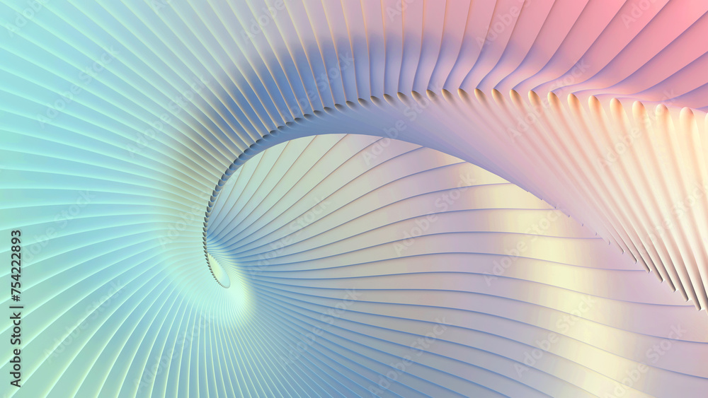 Abstract iridescent striped background, wavy stripes pattern, interesting spiral architectural minimal wallpaper. Abstract iridescent striped background, wavy stripes pattern, interesting spiral architectural minimal wallpaper.