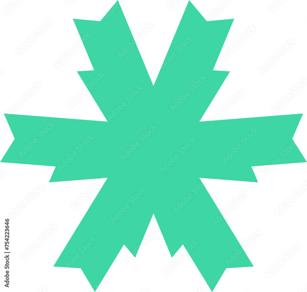A green snowflake with a white background A green snowflake with a white background