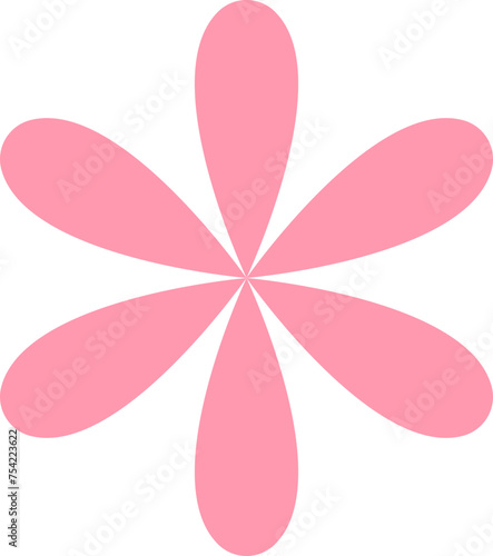 A pink flower with a white background