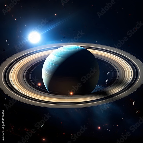 majestic rings of Saturn as a centerpiece for Earth Day photo