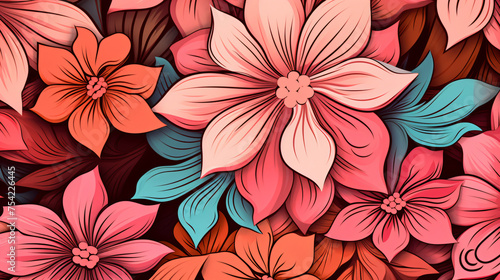 Background with flowers .