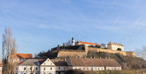 Petrovaradin Fortress overlooking the Danube in Serbia, a historic military stronghold with stunning architecture and panoramic views, making it a must-see landmark for tourists in Novi Sad.	