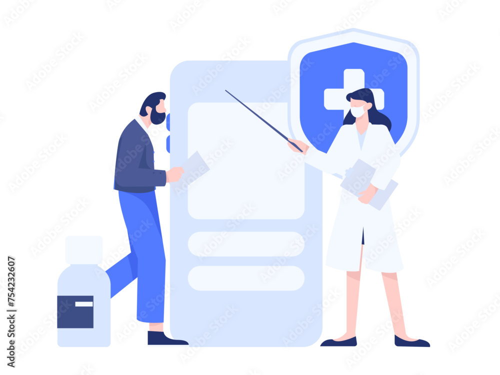 Medical characters fighting the epidemic flat vector concept operation hand drawn illustration
Medical characters fighting the epidemic flat vector concept operation hand drawn illustration