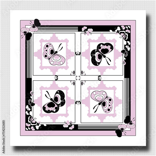 immagine per decorazione foulard o tovaglie, cuscini