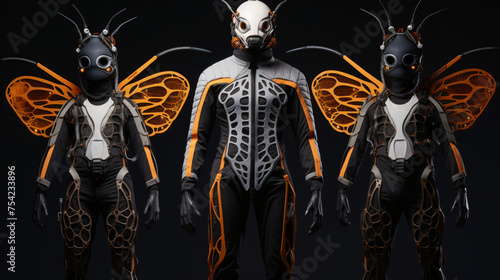 Biometric flying suit designs . © Anaya