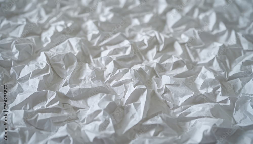 white small many crumpled paper texture background fit background