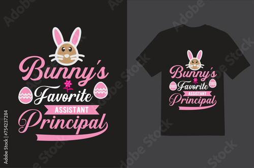 Bunny's favorite assistant principal typography T shirt design 