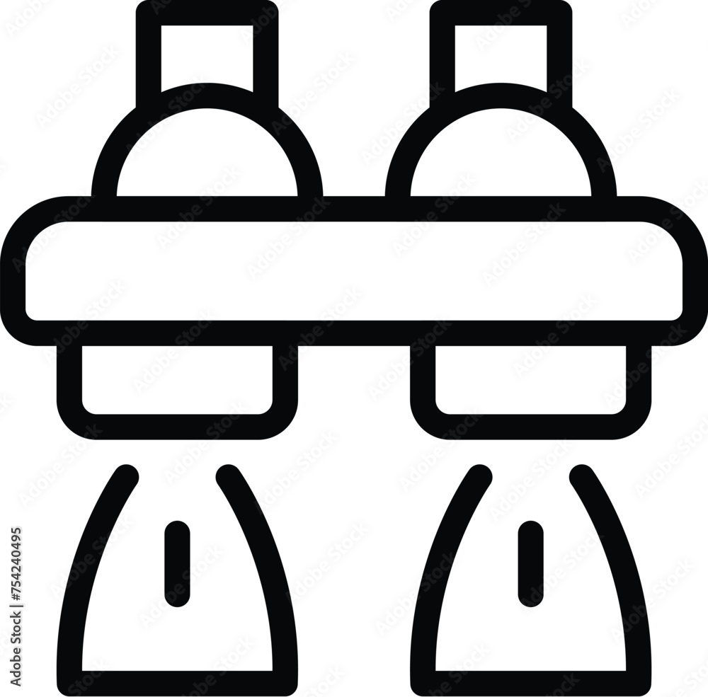 Aqua board icon outline vector. Beach flying board. Adventure extreme watersport Aqua board icon outline vector. Beach flying board. Adventure extreme watersport