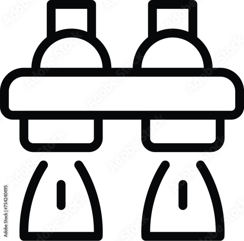 Aqua board icon outline vector. Beach flying board. Adventure extreme watersport
