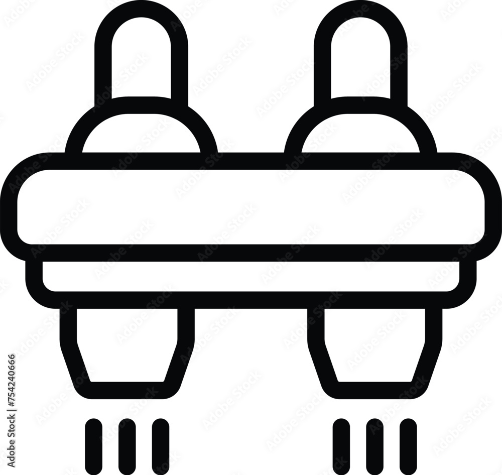 Water jet board icon outline vector. Fly water board. Acrobatic air action apparatus Water jet board icon outline vector. Fly water board. Acrobatic air action apparatus