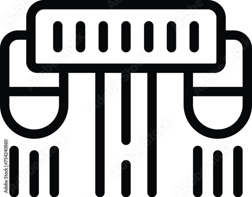Aqua glide board icon outline vector. Watersport machine. Fly boarding platform