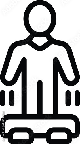 Hydro propulsion board icon outline vector. Aquatic adrenaline jetpack glide. Water aviation apparatus