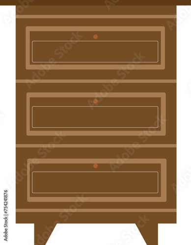 furniture set isolated on white, wooden cabinet ,modern style isolate on white background.
