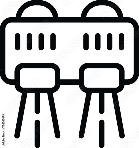 Hydro propelled device icon outline vector. Watersport equipment. Propulsion aquatic flight board