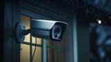 CCTV Surveillance camera capturing thief during breaki