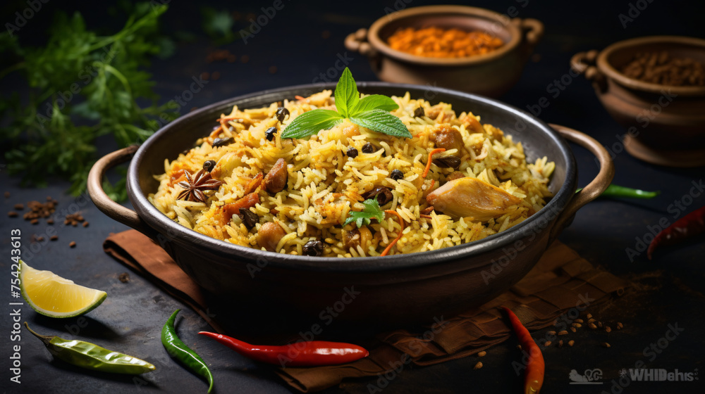 Chicken dhum biriyani using jeera rice and spicesra