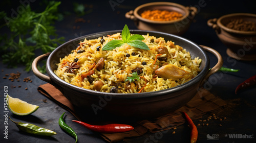Chicken dhum biriyani using jeera rice and spicesra