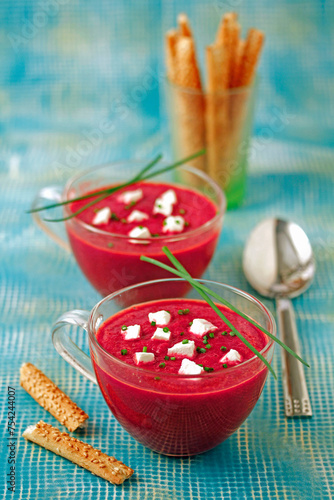 Beetroot gazpacho..