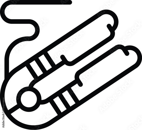Hair styling appliance icon outline vector. Electric parlor device. Salon hairdressing appliance