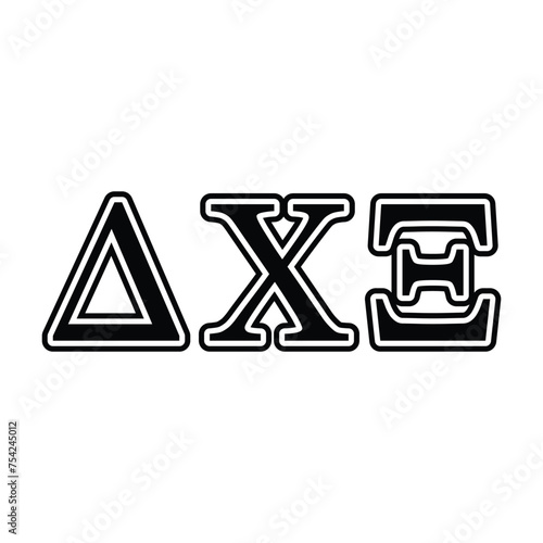 Delta Chi Xi greek letter, ΔΧΞ greek letters, ΔΧΞ photo