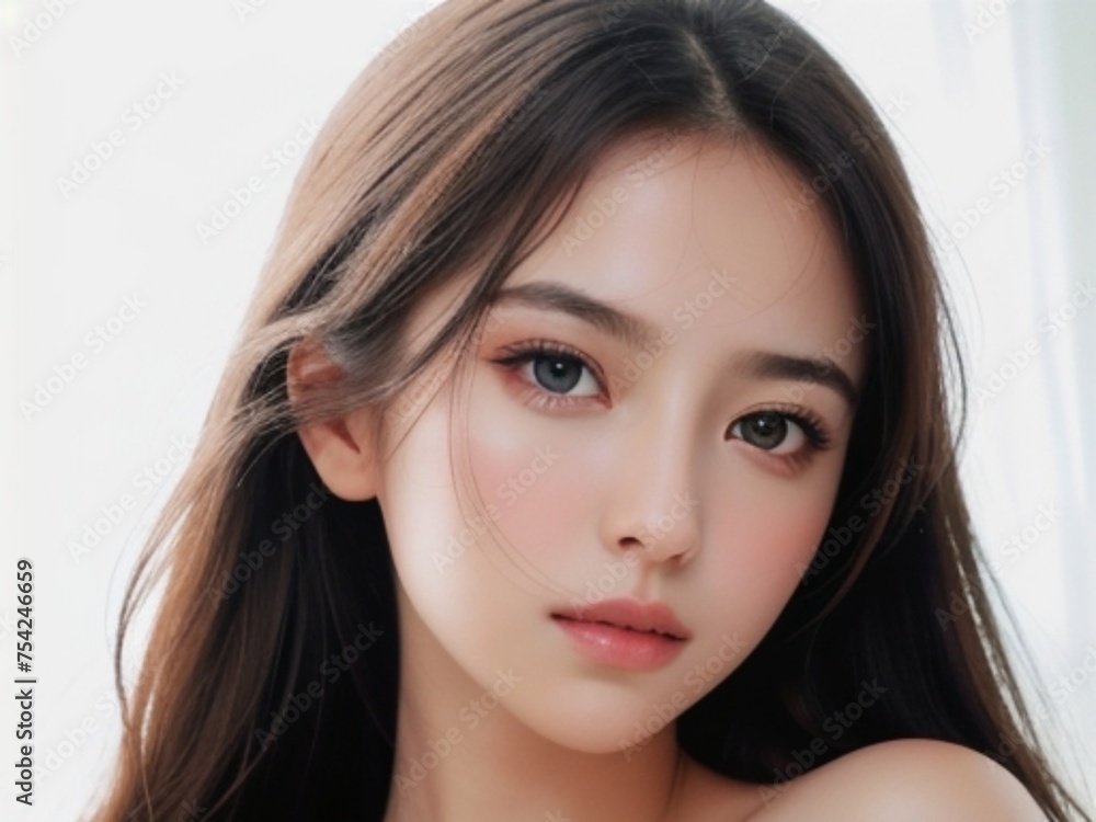 young woman on isolated background young woman on isolated background