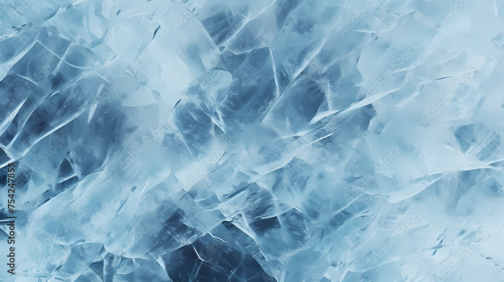 Naklejka premium cracked ice texture, frozen background