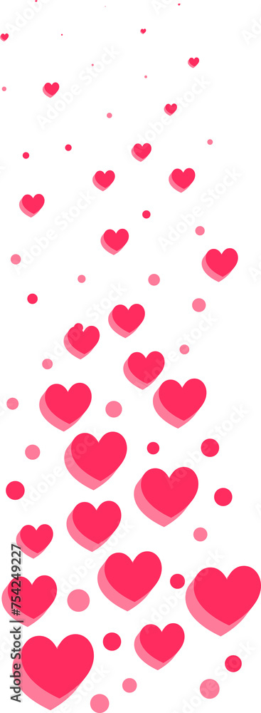 Love likes hearts. Reaction and feedback for social media. Flying emoji stream. Symbols flow for online chart.