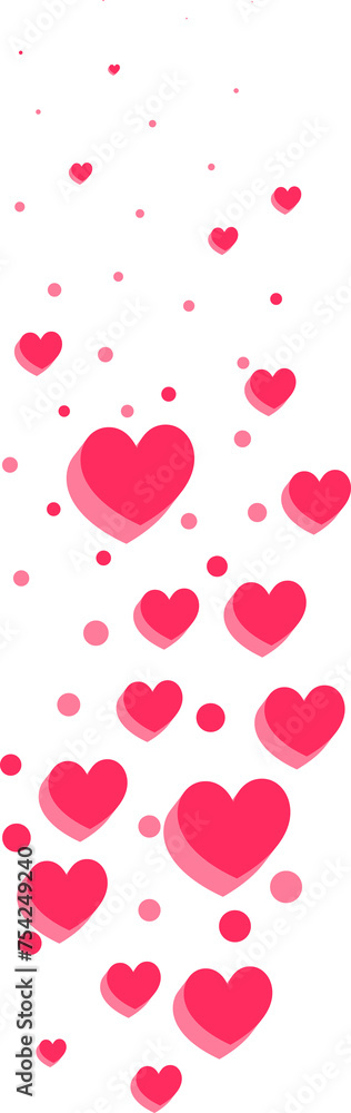 Love likes hearts. Reaction and feedback for social media. Flying emoji stream. Symbols flow for online chart.