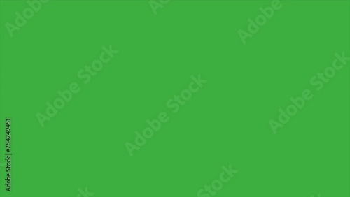 Animation video loop smoke element on green screen background  photo