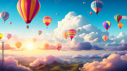 Colorful Hot Air Balloons Brightly Colored Balloons Dr