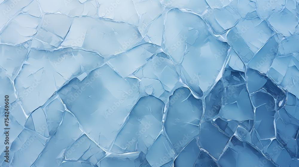 Obraz premium Abstract frozen surface with ice texture background